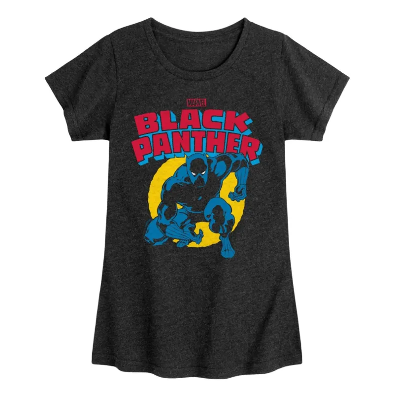 Girls Black Panther Short Sleeve Tee sold by Zulily