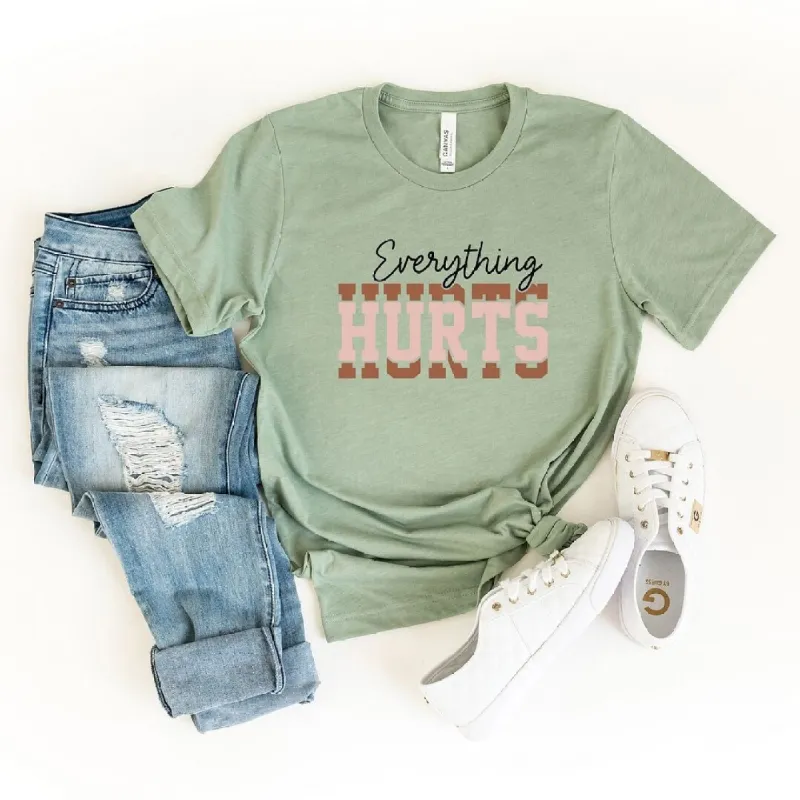 Everything Hurts Short Sleeve Crewnneck Tee sold by Zulily