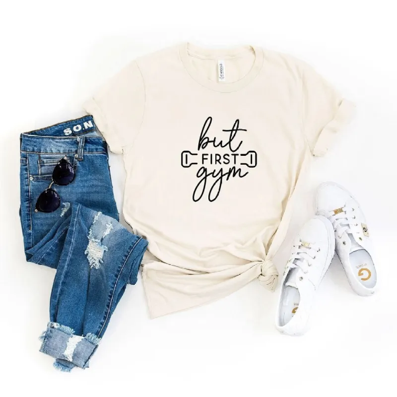 But First Gym Short Sleeve Crewnneck Tee sold by Zulily