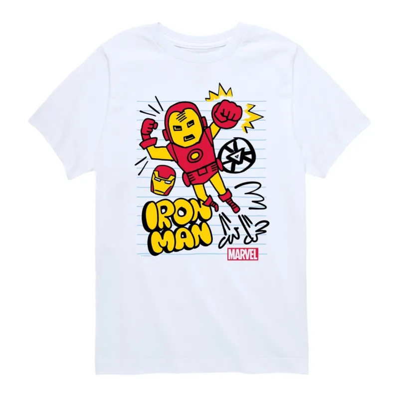 Boys Iron Man Scribble Short Sleeve Tee sold by Zulily