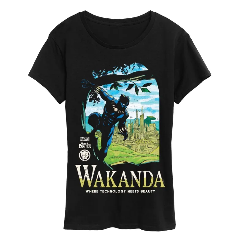 Women's Black Panther Wakanda Destination Short Sleeve Tee sold by Zulily