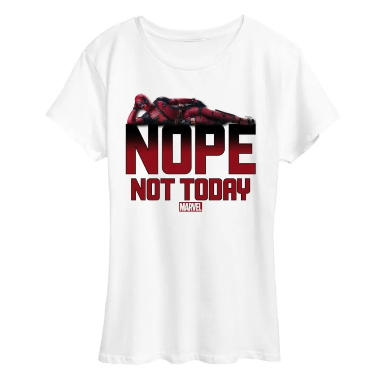 Women's Deadpool Nope Not Today Short Sleeve Tee sold by Zulily