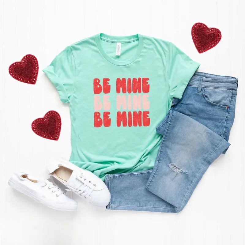 Be Mine Bold Distressed Short Sleeve Crewnneck Tee sold by Zulily