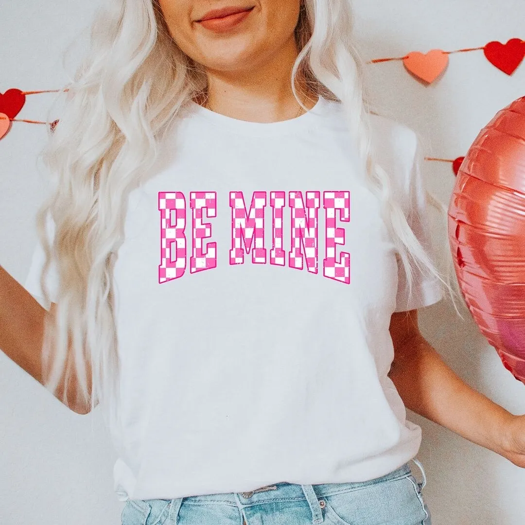 Be Mine Distressed Checkered Short Sleeve Crewnneck Tee sold by Zulily product image thumbnail 3