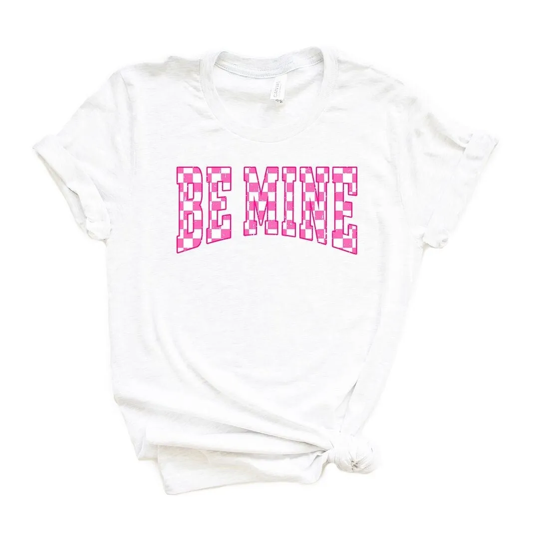 Be Mine Distressed Checkered Short Sleeve Crewnneck Tee sold by Zulily product image thumbnail 2