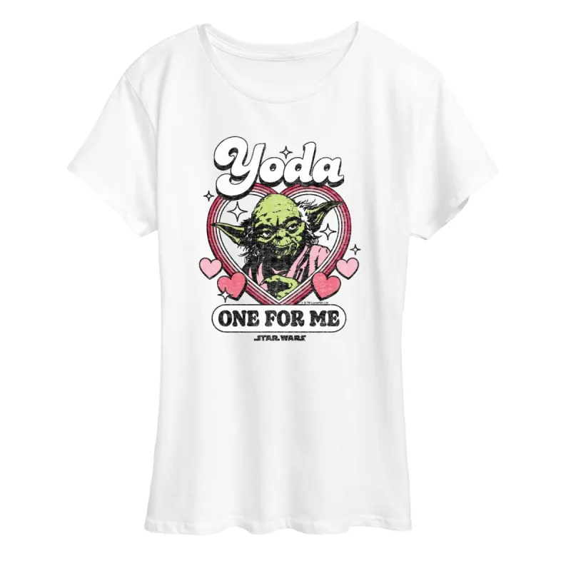 Women's Star Wars Yoda One For Me Short Sleeve Tee sold by Zulily