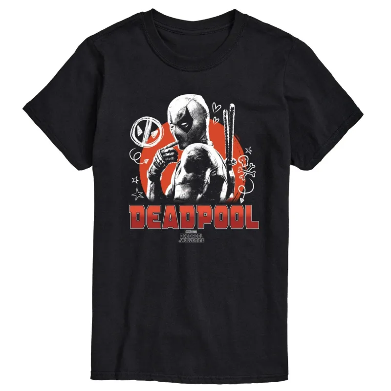 Men's Deadpool & Wolverine Drawings Short Sleeve Tee sold by Zulily