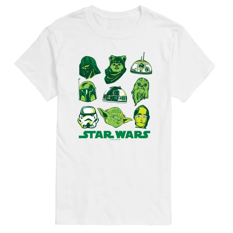 Men's Star Wars St Patrick's Day Character Grid Short Sleeve Tee sold by Zulily