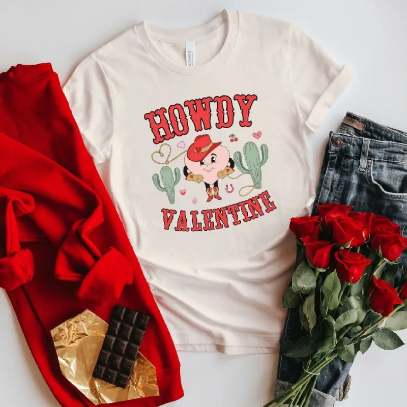 Howdy Valentine Heart Short Sleeve Crewnneck Tee sold by Zulily