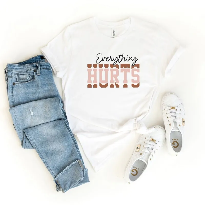 Everything Hurts Short Sleeve Crewnneck Tee sold by Zulily