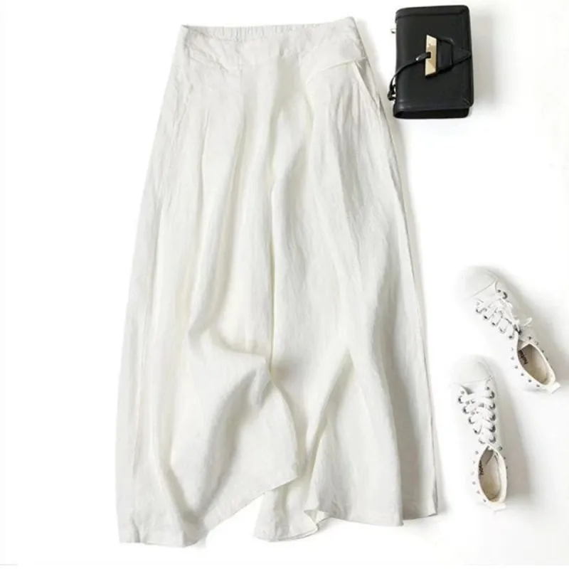White Ankle Wide Leg Pants sold by Zulily