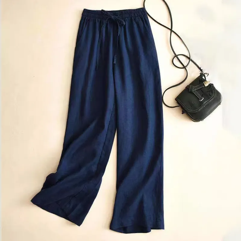 Navy Wide Leg Pants sold by Zulily