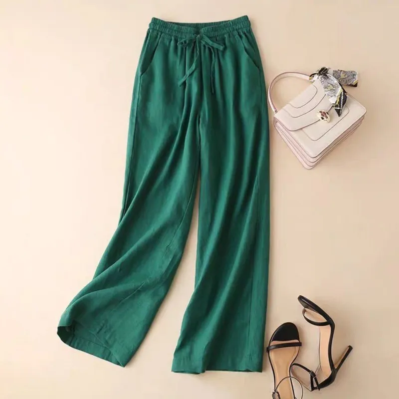 Green Wide Leg Pants sold by Zulily