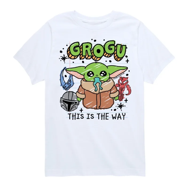 Boy's The Mandalorian Grogu Notebook Short Sleeve Tee sold by Zulily