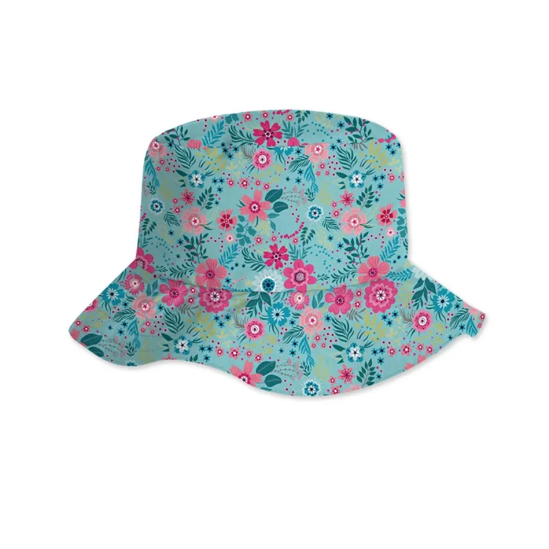 Turquoise & Pink Floral Sun hats sold by Zulily