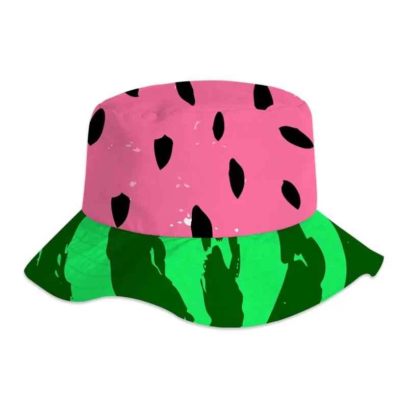 Pink & Green Watermelon Sun hats sold by Zulily