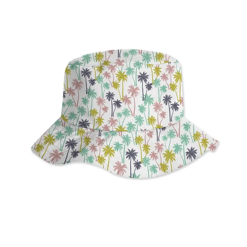 White & Turquoise Palm Tree Sun hats sold by Zulily