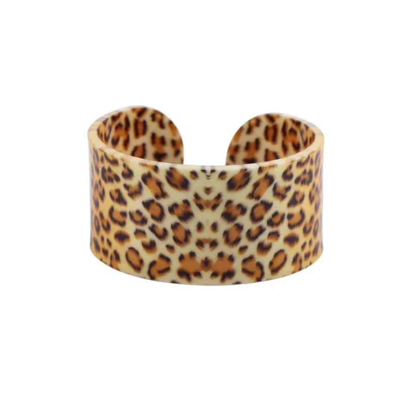 Cheetah Print Statement Cuff Bracelet sold by Zulily