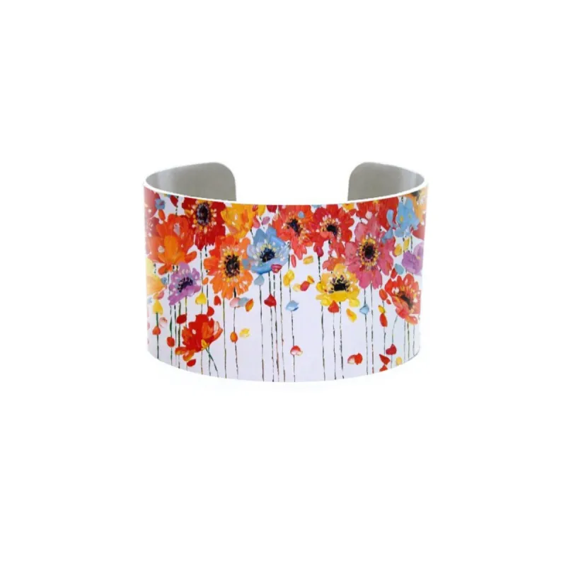 Multi Colored Floral Cuff Bracelet sold by Zulily