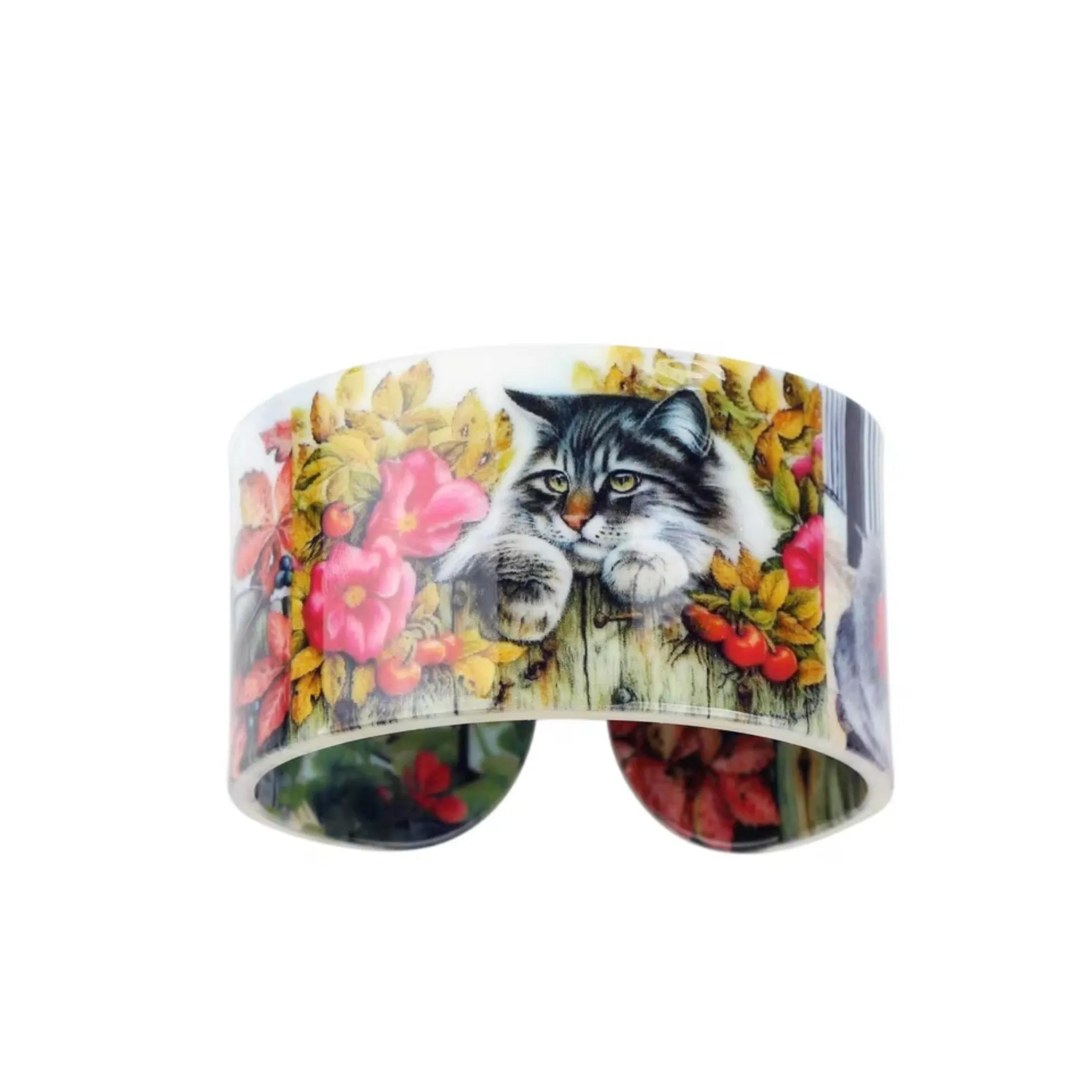 Grey Cat In Flowers Bangle - Grey Cat sold by Zulily product image thumbnail 5