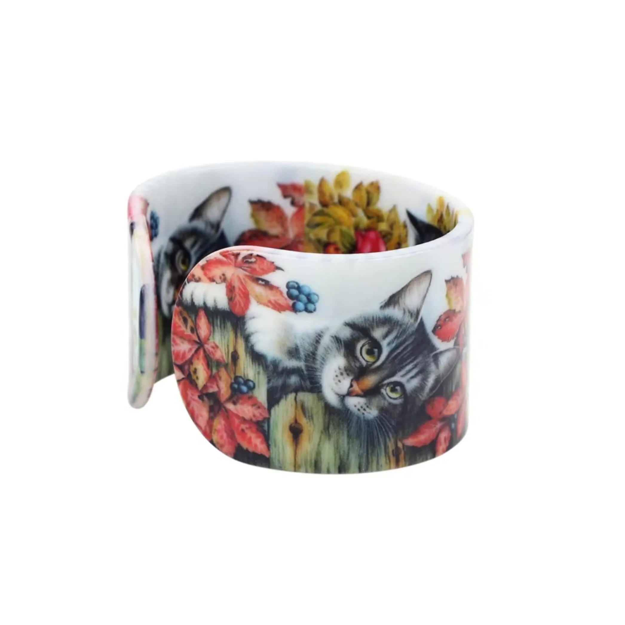 Grey Cat In Flowers Bangle - Grey Cat sold by Zulily product image thumbnail 4