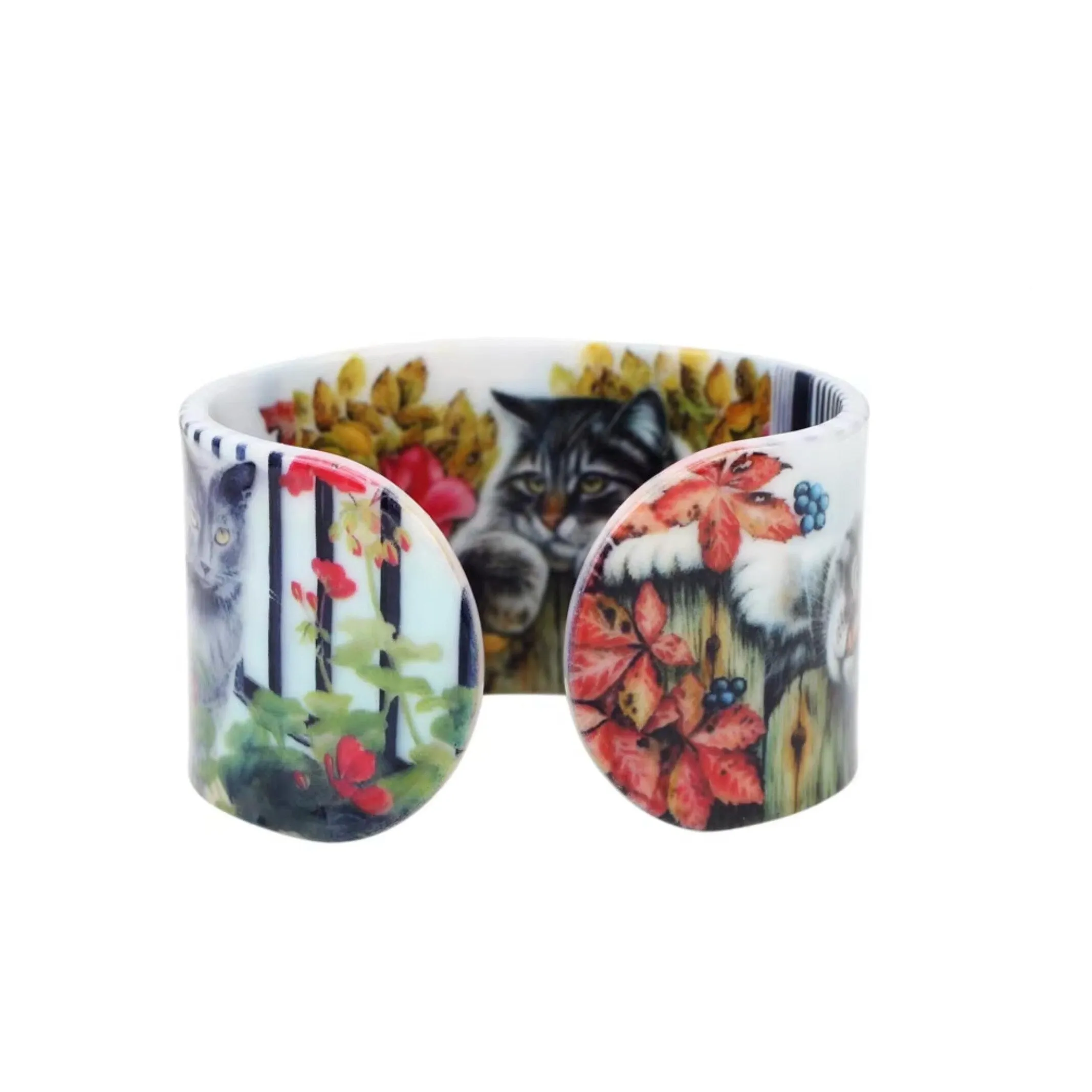 Grey Cat In Flowers Bangle - Grey Cat sold by Zulily product image thumbnail 2