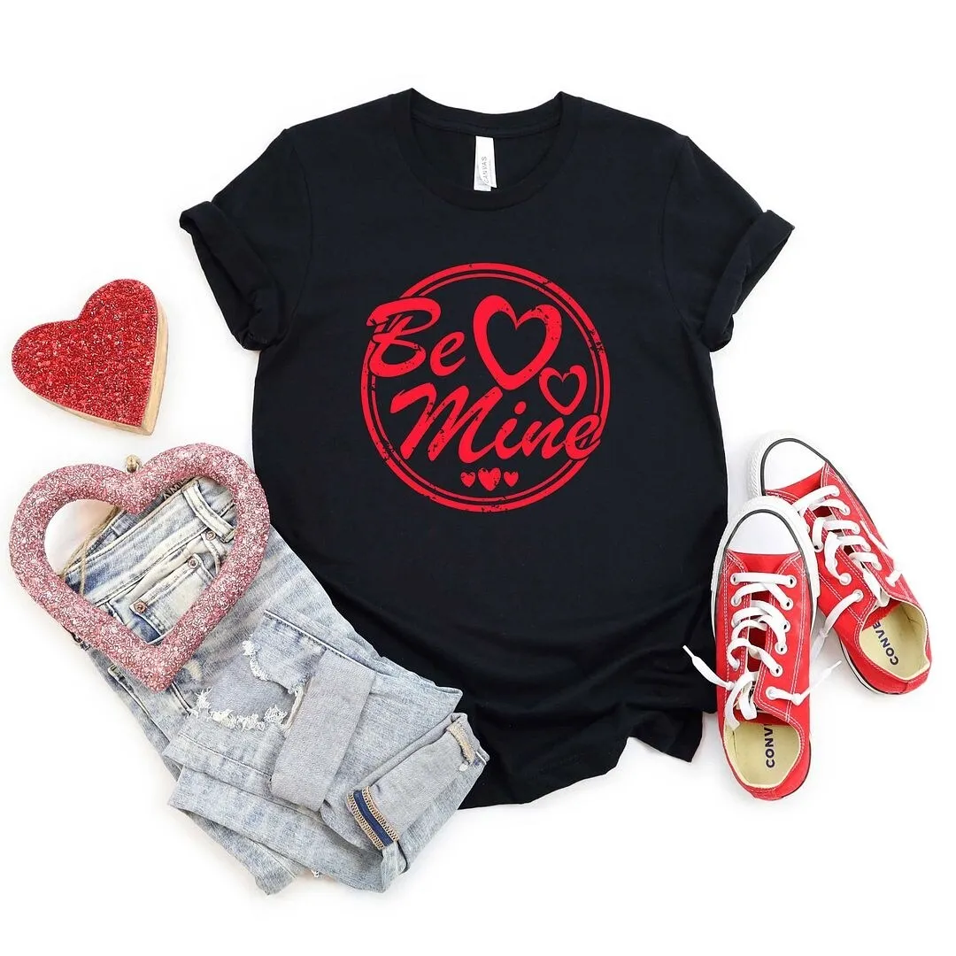 Be Mine Circle Short Sleeve Crewnneck Tee sold by Zulily
