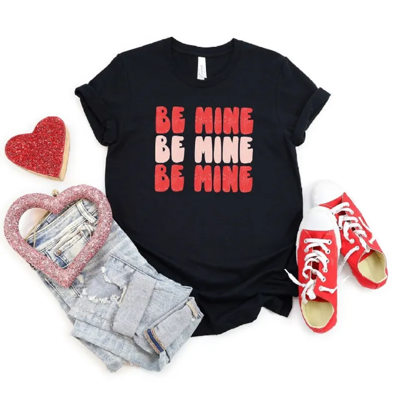 Be Mine Bold Distressed Short Sleeve Crewnneck Tee sold by Zulily
