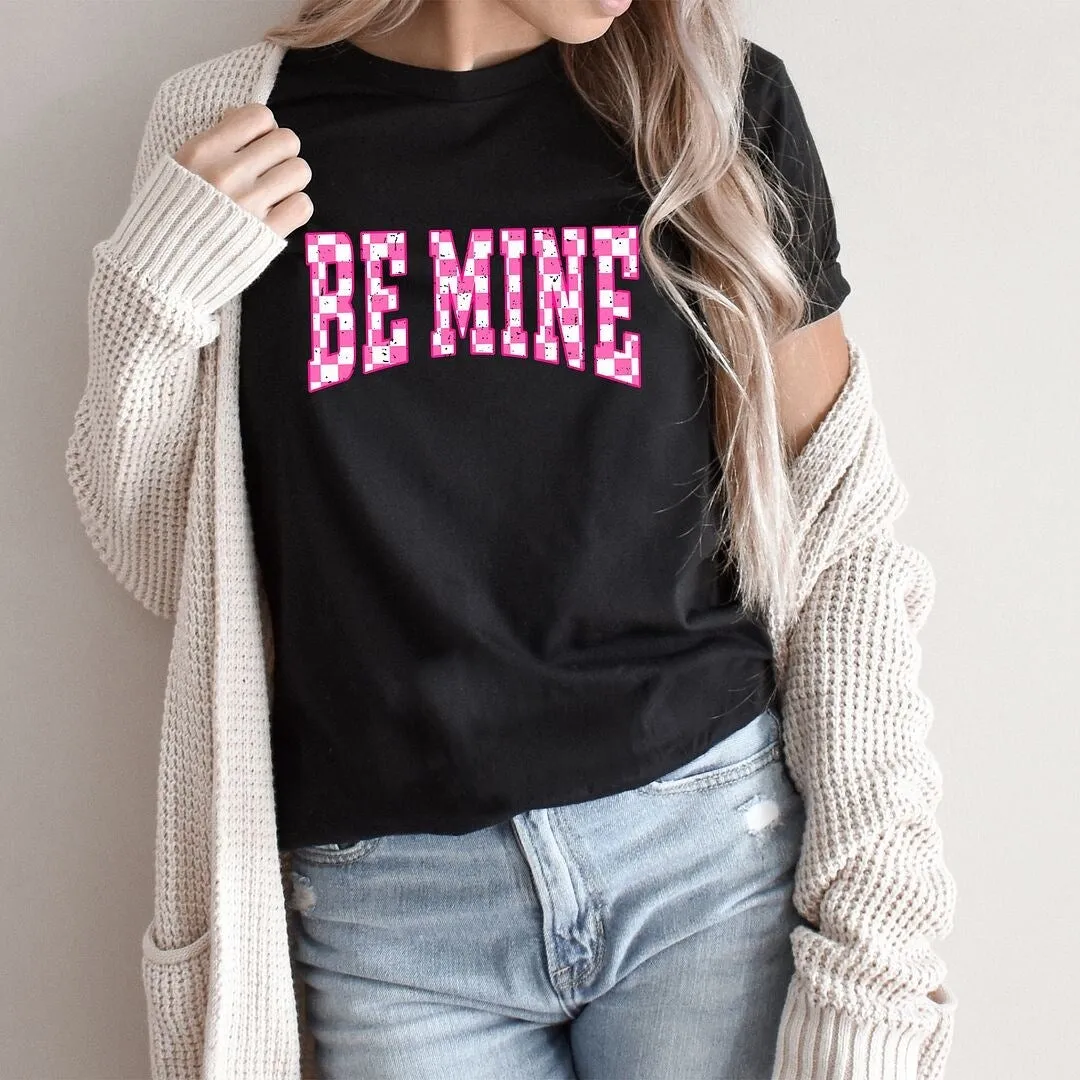 Be Mine Distressed Checkered Short Sleeve Crewnneck Tee sold by Zulily product image thumbnail 3