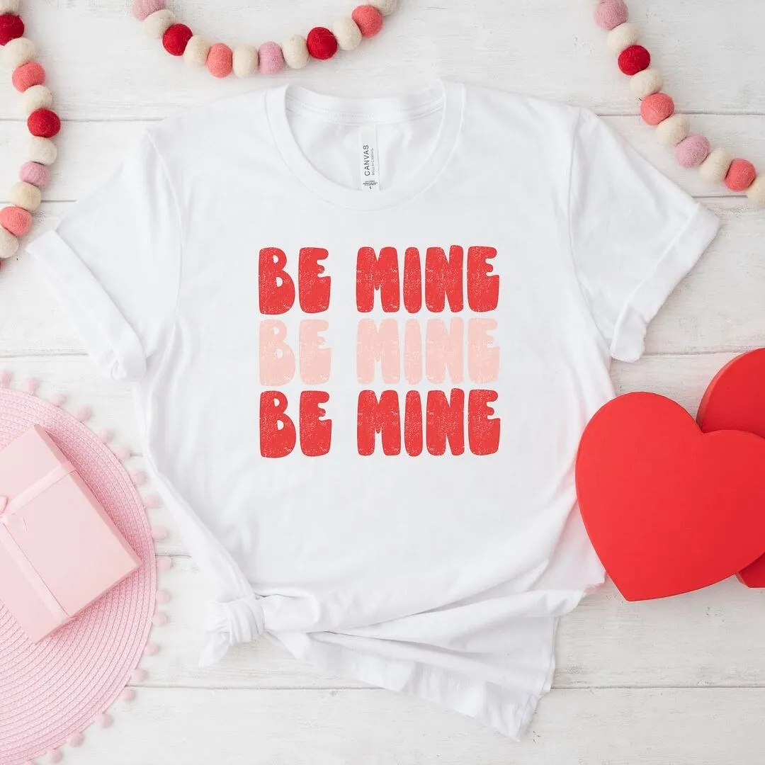 Be Mine Bold Distressed Short Sleeve Crewnneck Tee sold by Zulily