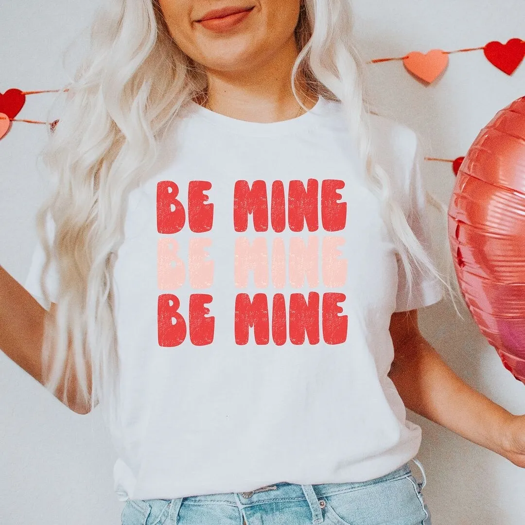 Be Mine Bold Distressed Short Sleeve Crewnneck Tee sold by Zulily product image thumbnail 3