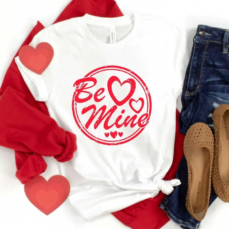 Be Mine Circle Short Sleeve Crewnneck Tee sold by Zulily