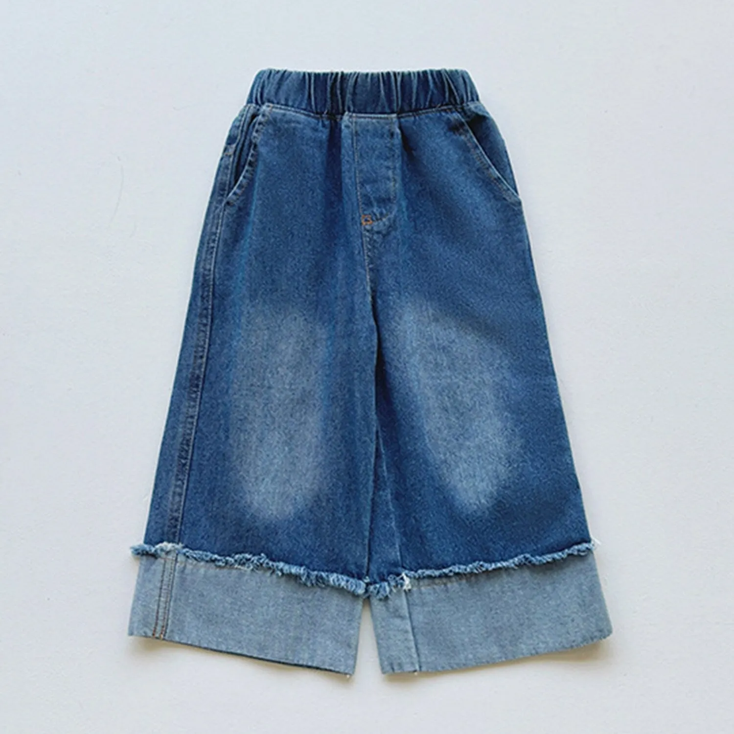 Blue Cuffed Wide-Leg Jeans sold by Zulily product image thumbnail 2