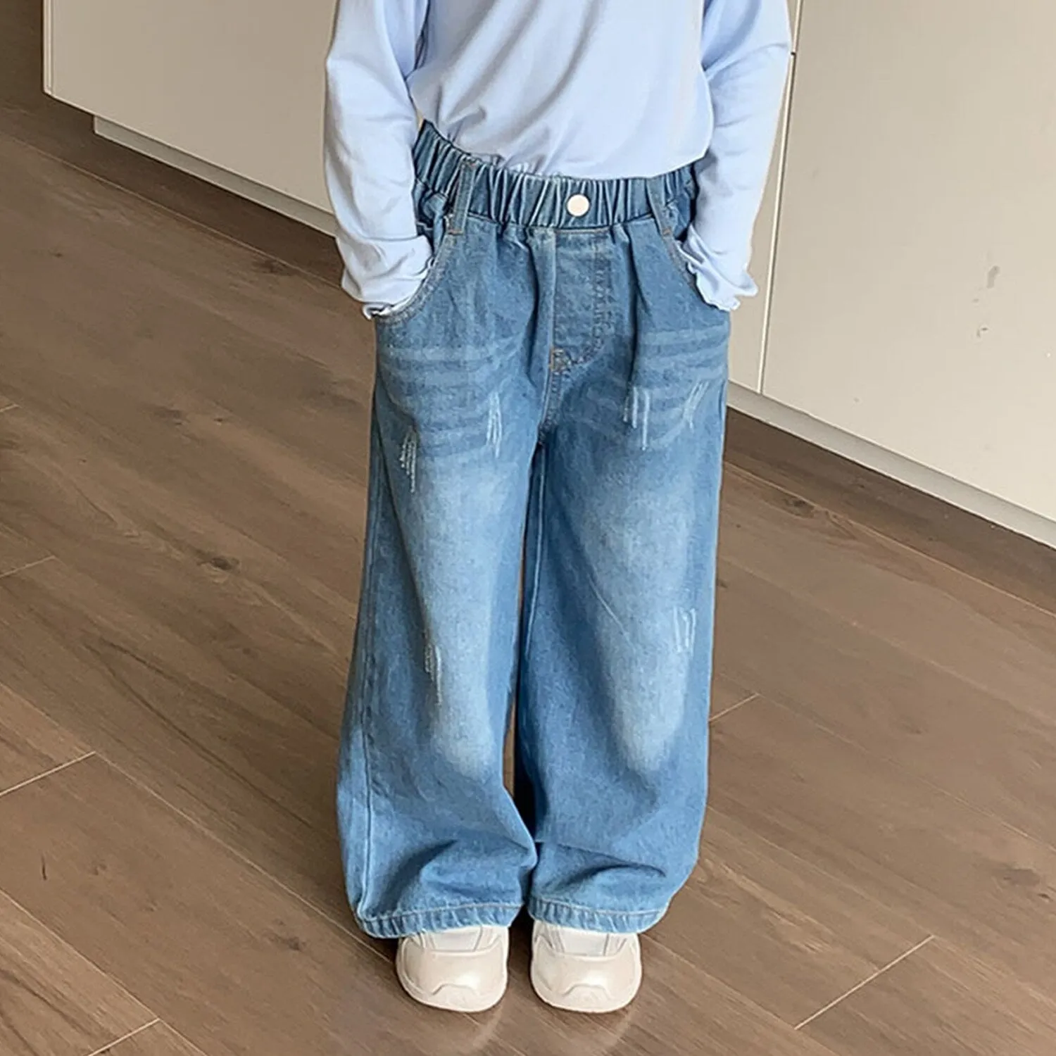 Blue Wide Leg Jeans sold by Zulily