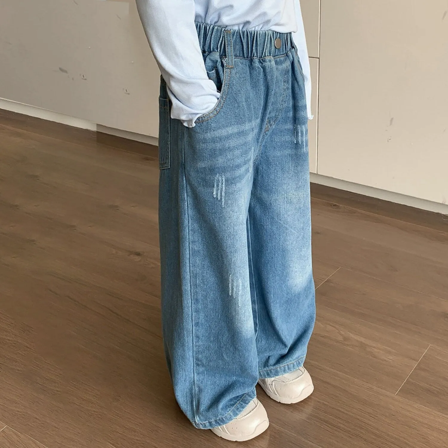 Blue Wide Leg Jeans sold by Zulily product image thumbnail 3