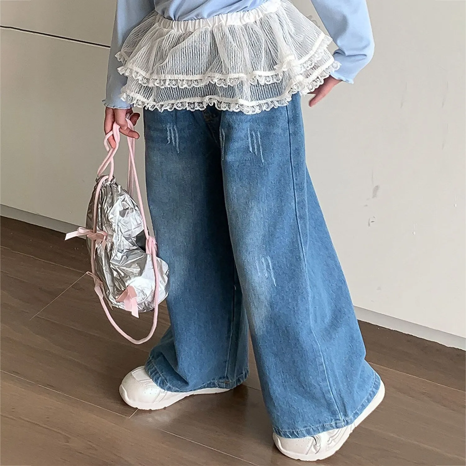 Blue Wide Leg Jeans sold by Zulily product image thumbnail 2