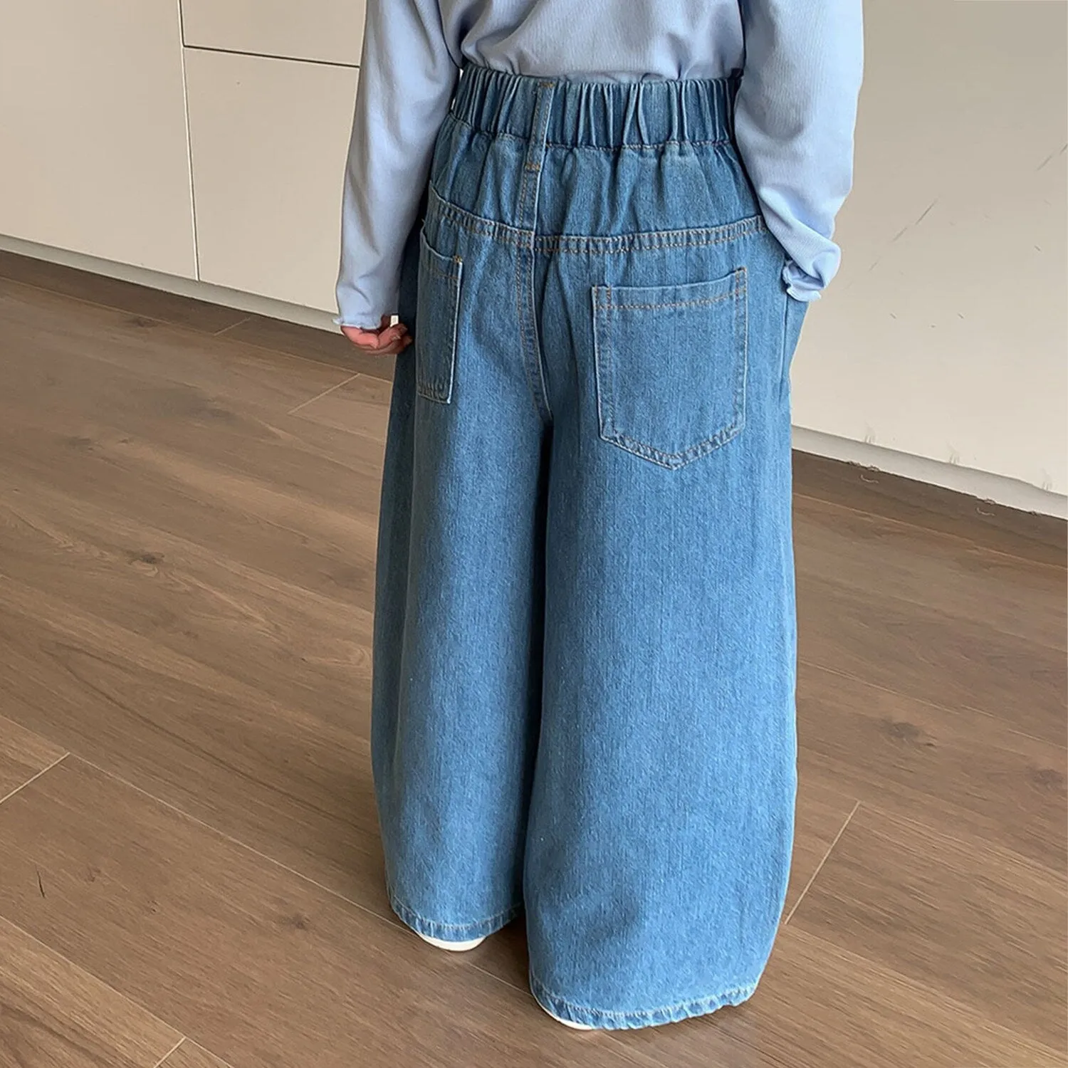 Blue Wide Leg Jeans sold by Zulily product image thumbnail 4