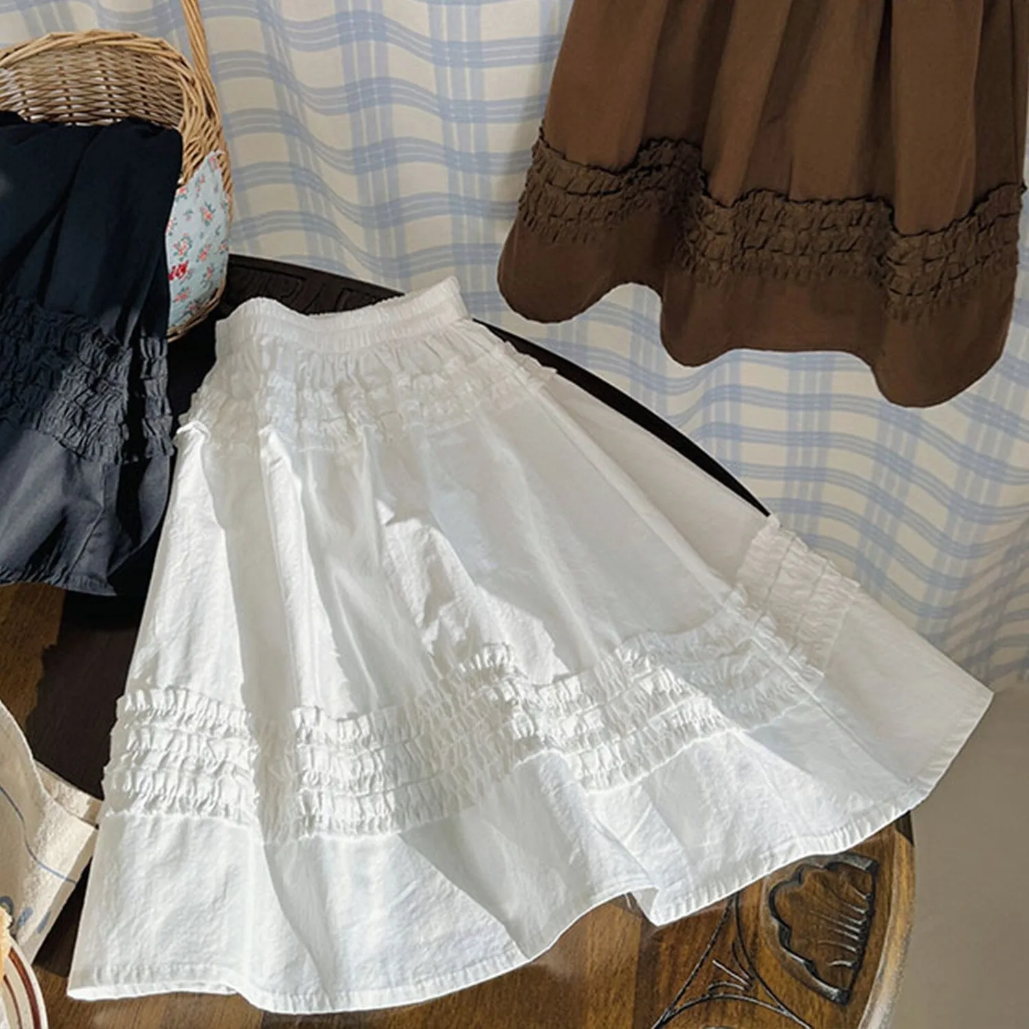 White Ruffle-Accent Skirt sold by Zulily product image thumbnail 2