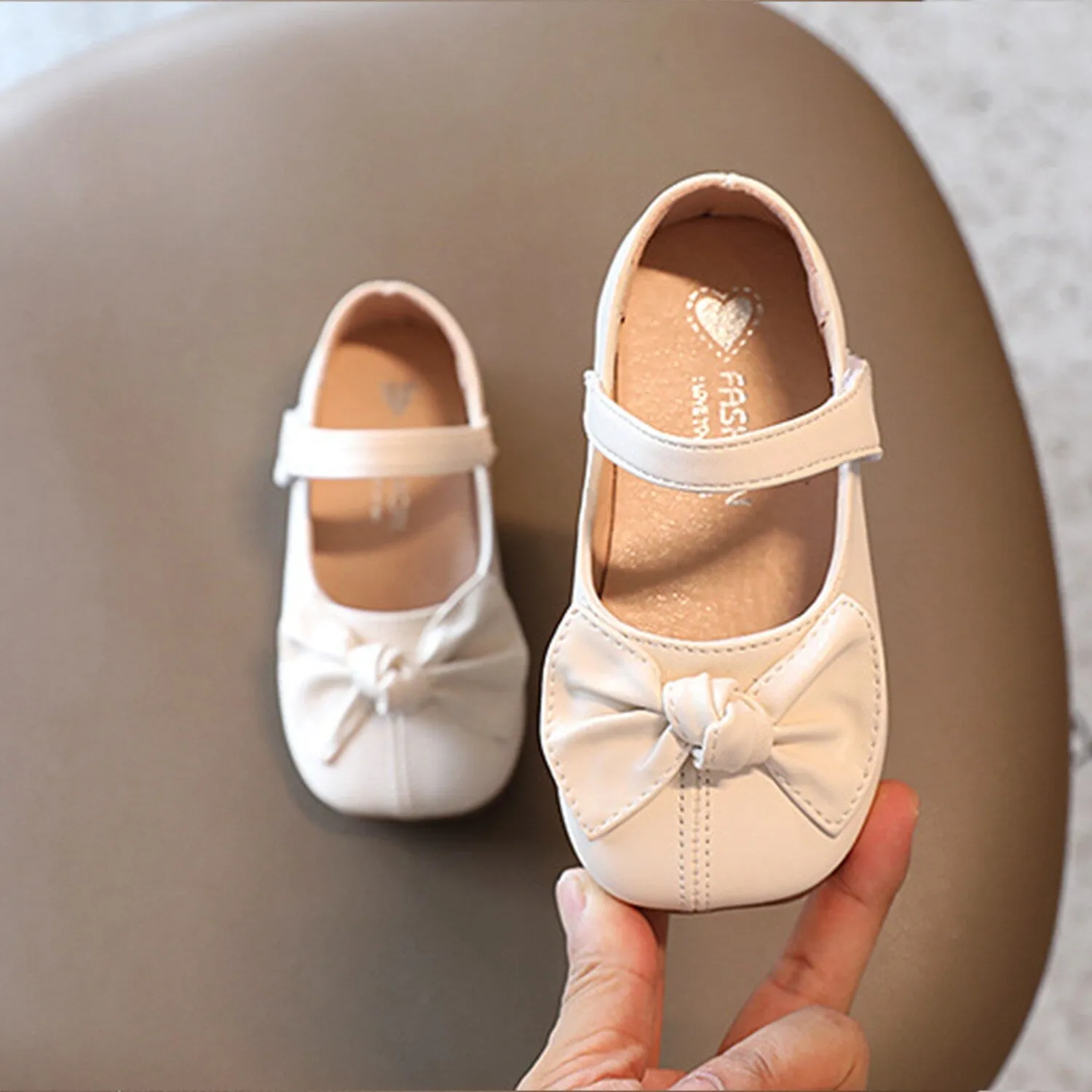 White Bow Girls' Flat Shoes sold by Zulily product image thumbnail 2
