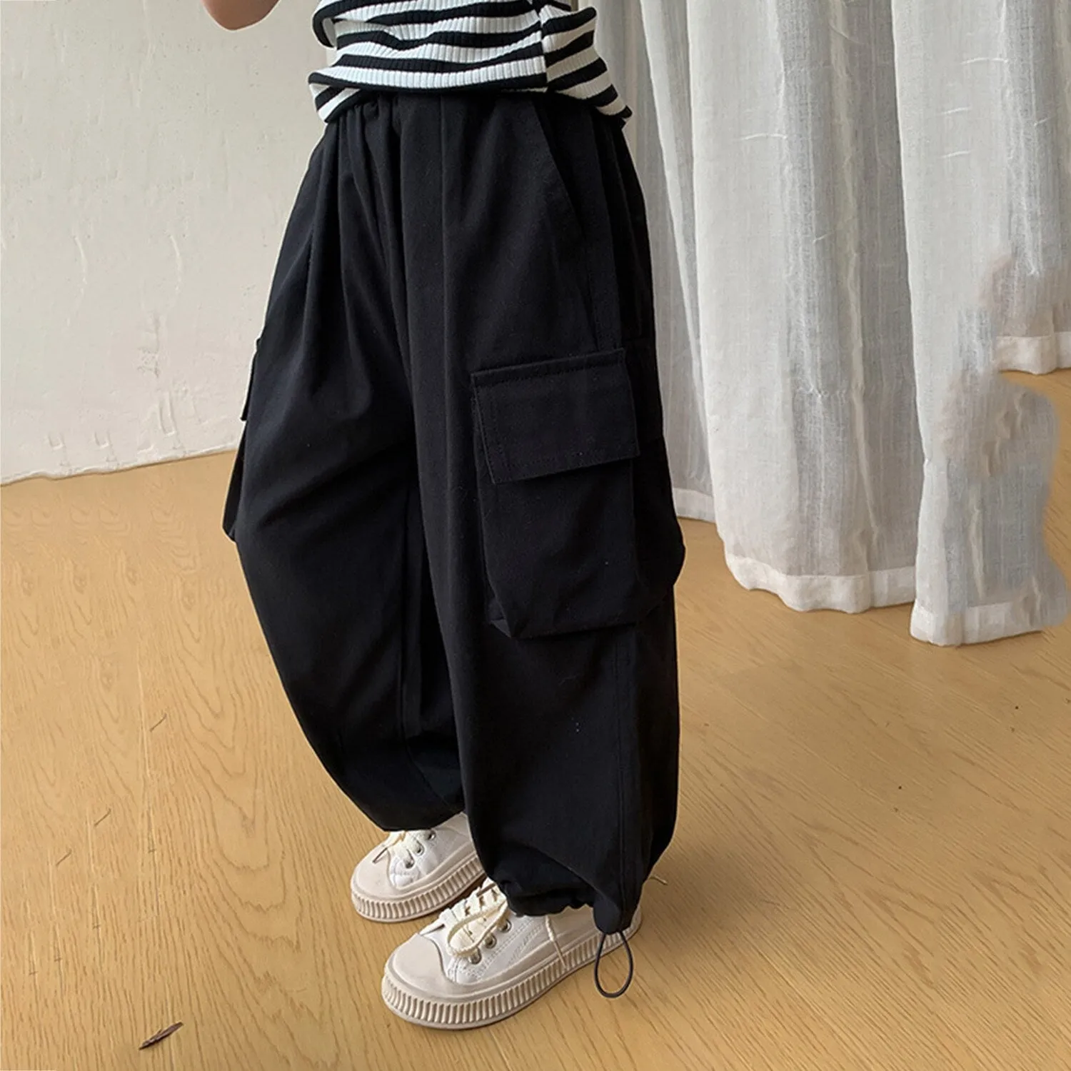 Black Cargo Pants sold by Zulily product image thumbnail 2