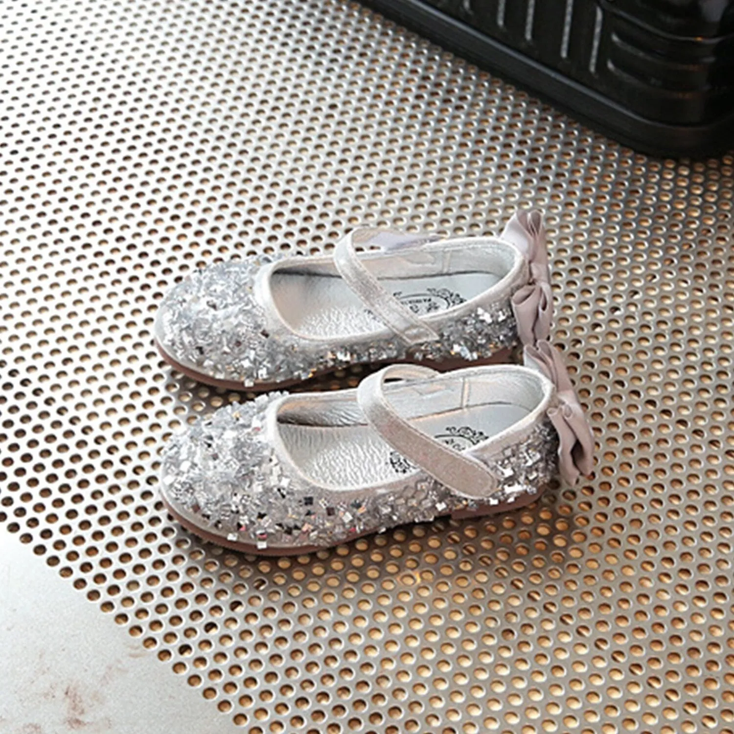 Silver Sequins Girls' Flat Shoes sold by Zulily product image thumbnail 2