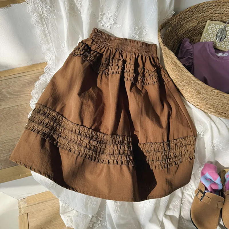 Brown Ruffle-Accent Skirt sold by Zulily