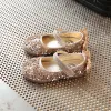 Gold Sequins Girls' Flat Shoes sold by Zulily