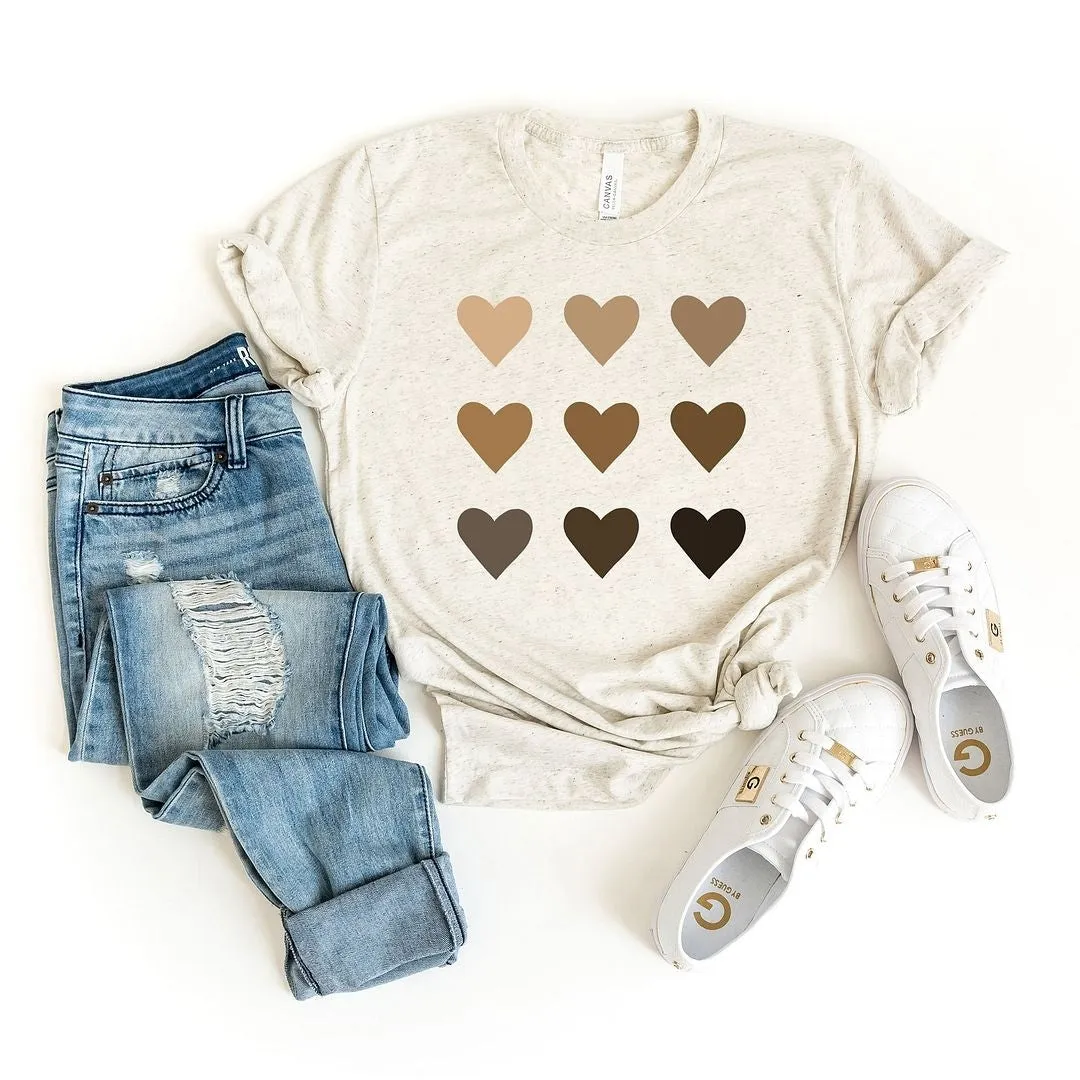 Melanin Hearts Short Sleeve Crewnneck Tee sold by Zulily