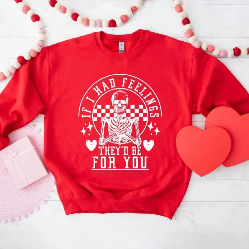 Valentine Feelings Skeleton Graphic Sweatshirt sold by Zulily