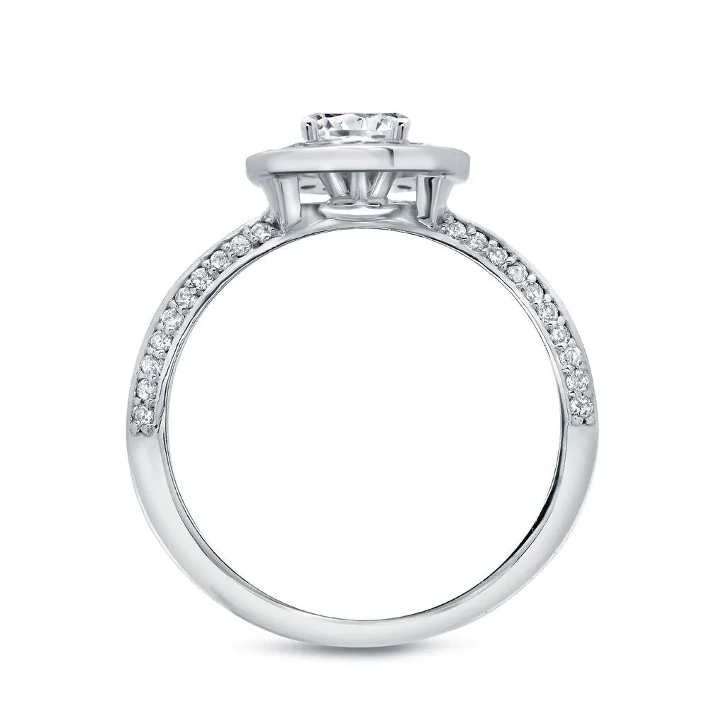 Auriya 14k Gold 2 carat TW Round Halo Diamond Engagement Ring Set sold by Zulily product image thumbnail 3