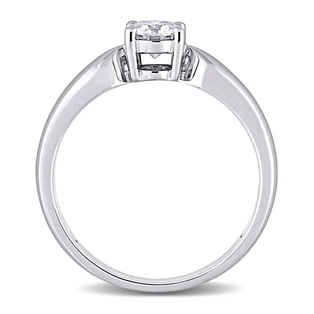 Miadora 1/2ct DEW Moissanite Solitaire Engagement Ring in 14k White Gold sold by Zulily product image thumbnail 5