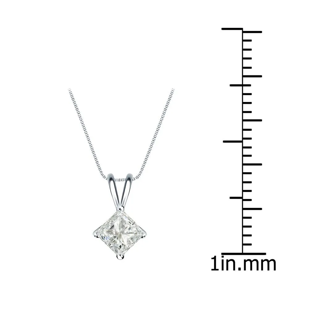 Auriya 1/2ctw Solitaire Princess-cut Diamond Necklace 14k Gold sold by Zulily product image thumbnail 5