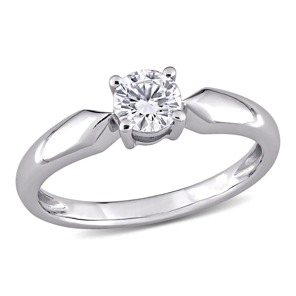 Miadora 1/2ct DEW Moissanite Solitaire Engagement Ring in 14k White Gold sold by Zulily product image thumbnail 2