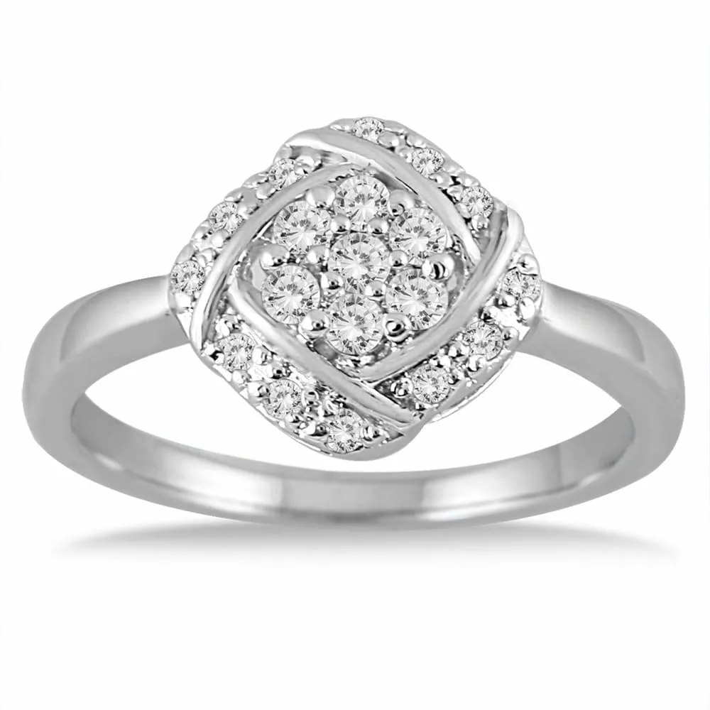 1/4 Carat TW Diamond Ring in 10K White Gold sold by Zulily